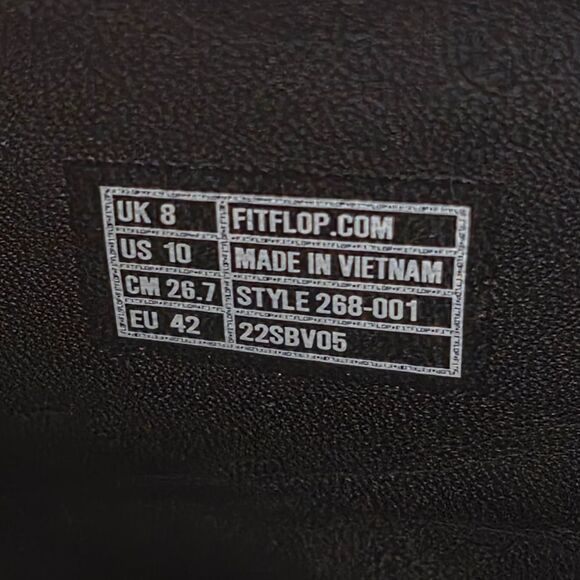 FitFlop SHUV Black Leather Clogs 10 Comfort Work Slip-On Mules - Picture 9 of 15